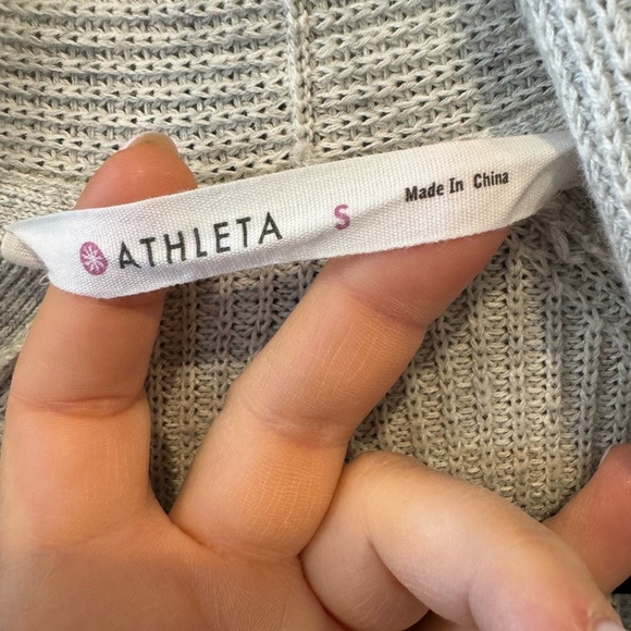 Athleta light heather grey open swing travel/ lounge cardigan/jacket - Picture 2 of 11